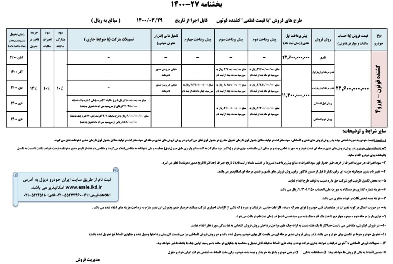 آغاز فروش نقدی و اقساطی کامیون کشنده فوتون یورو ۴ با تخفیف ۶۰ میلیون تومانی+ جزییات و شرایط