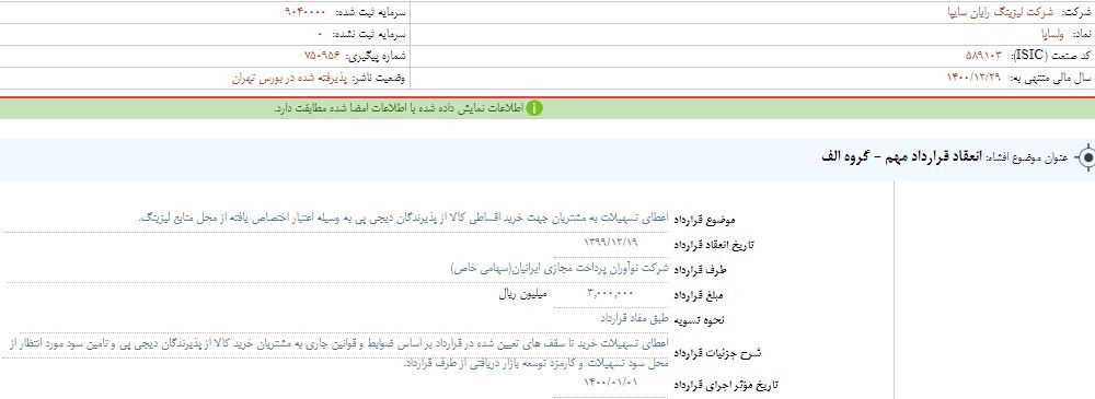 قراردادی مهم در «ولساپا»