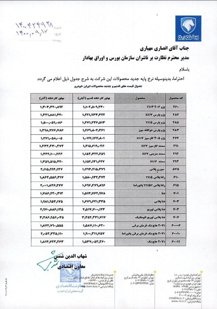 معاون فروش ایران خودرو: قیمت&zwnj;ها ۱۸درصد زیاد شد/ فروش فوری آغاز می&zwnj;شود