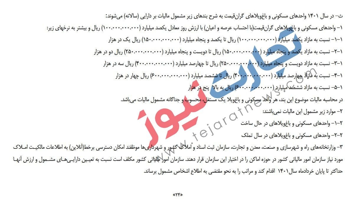 جزئیات مالیات بر مسکن در سال ۱۴۰۱/ کدام مالکان باید مالیات بدهند؟
