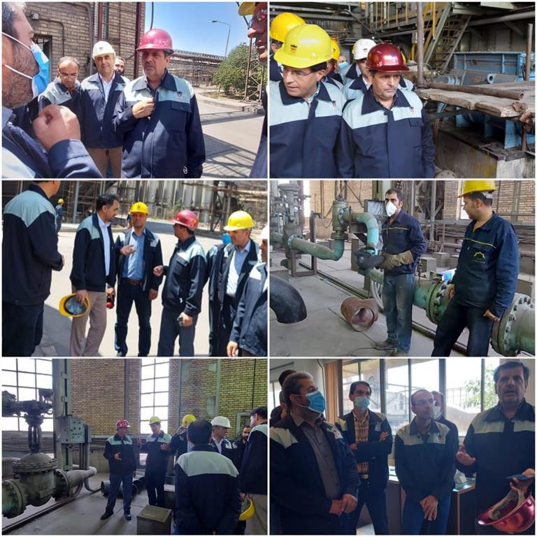 بازدید مدیرعامل ذوب آهن اصفهان از تعمیرات کارگاه اکسیژن شرکت