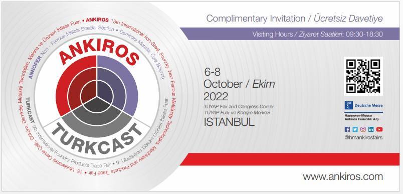 حضور ۲۲ شرکت ایرانی در بزرگ‌ترین نمایشگاه فلزات، متالورژی و ریخته گری آسیا، خاورمیانه و اروپا در استانبول ترکیه