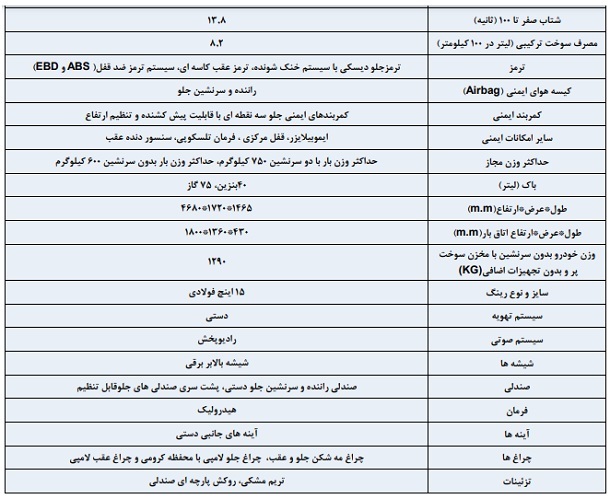 مشخصات نسل جدید وانت آریسان/ مقایسه با نسل قدیم+جدول