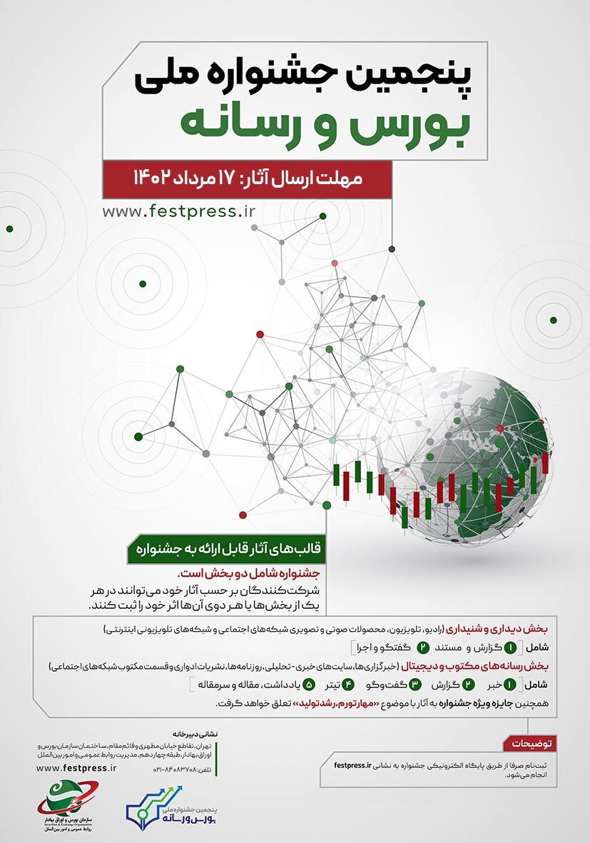 مهلت ارسال آثار تا ۱۷ مرداد ماه تمدید شد
