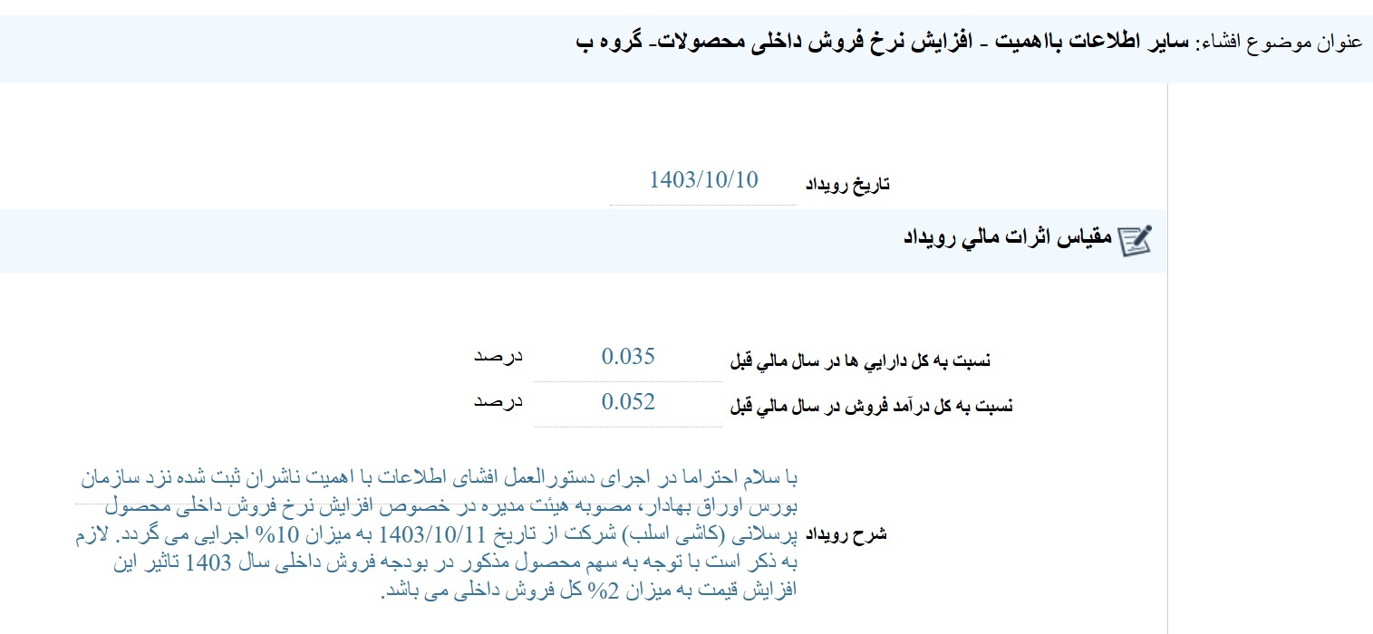 مهمترین اخبار کدال در ۱۱ دی ۱۴۰۳/ از تحصیل سهام تا برگزاری مزایده مهمترین اخبار کدال در ۱۱ دی ۱۴۰۳/ از تحصیل سهام تا برگزاری مزایده