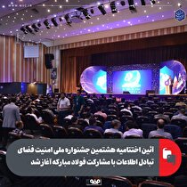 آیین اختتامیه هشتمین جشنواره ملی امنیت فضای تبادل اطلاعات با مشارکت فولاد مبارکه آغاز شد