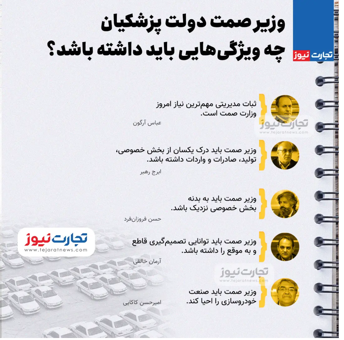 از نگاه کارشناسان، وزیر صمت چه ویژگی‌هایی باید داشته باشد؟ | اینفوگرافیک