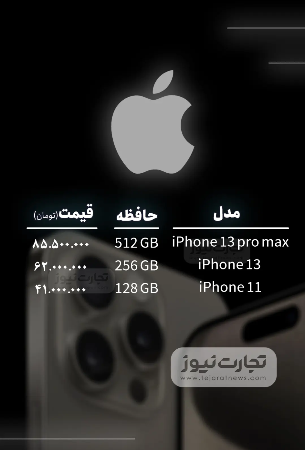 قیمت گوشی موبایل امروز شنبه ۶ مرداد ۱۴۰۳