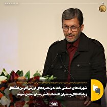 شهرک‌های صنعتی باید به زنجیره‌های ارزش‌آفرین اشتغال و پایگاه‌های پیشران اقتصاد دانش‌بنیان تبدیل شوند