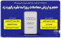 ‌حجم و ارزش معاملات روزانه شمش نقره رکورد زد