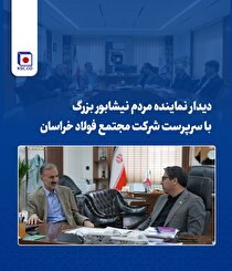 دیدار نماینده مردم نیشابور، فیروزه، زبرخان و میان‌جلگه با سرپرست مجتمع فولاد خراسان