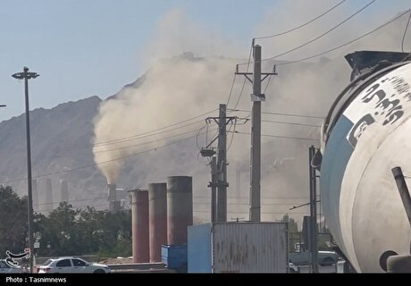 غبار دوباره بر فراز کارخانه سیمان تهران +فیلم